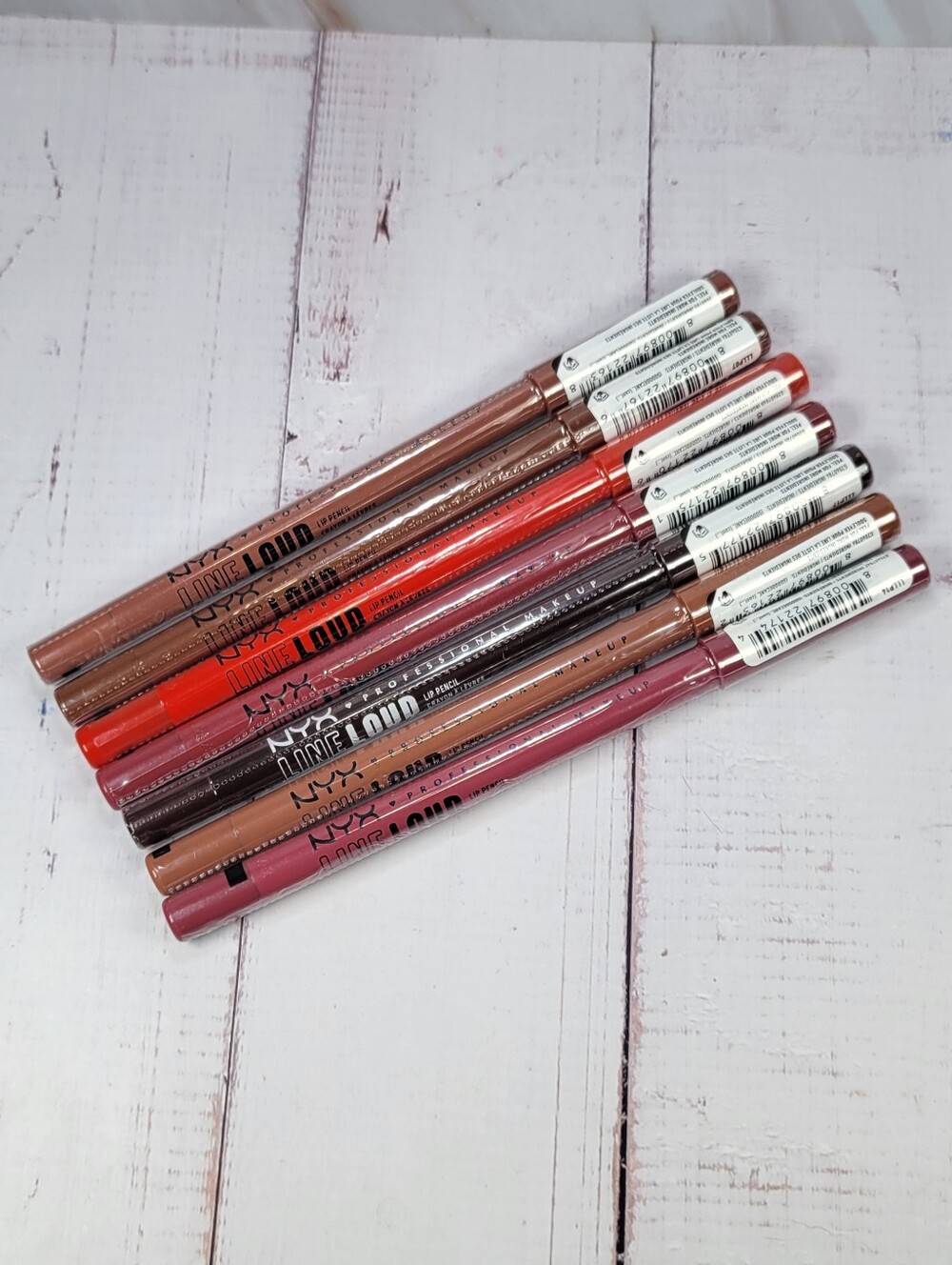 Nyx 7 Piece Line Loud Longwear Lip Liner Bundle NEW!